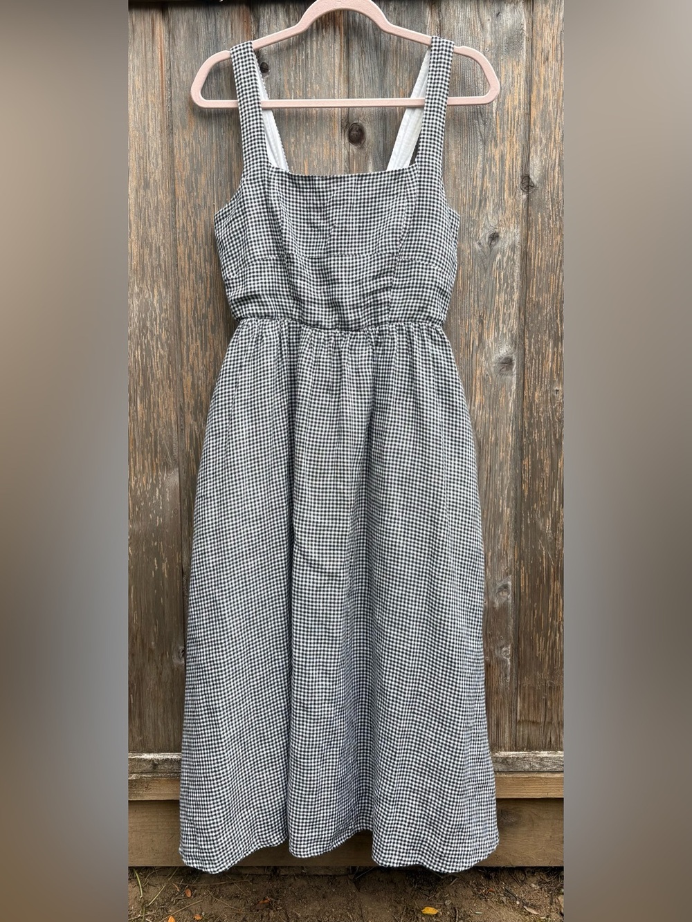 Quince 100% European Linen Fit & Flare Midi Dress Size M Cottagecore French Girl